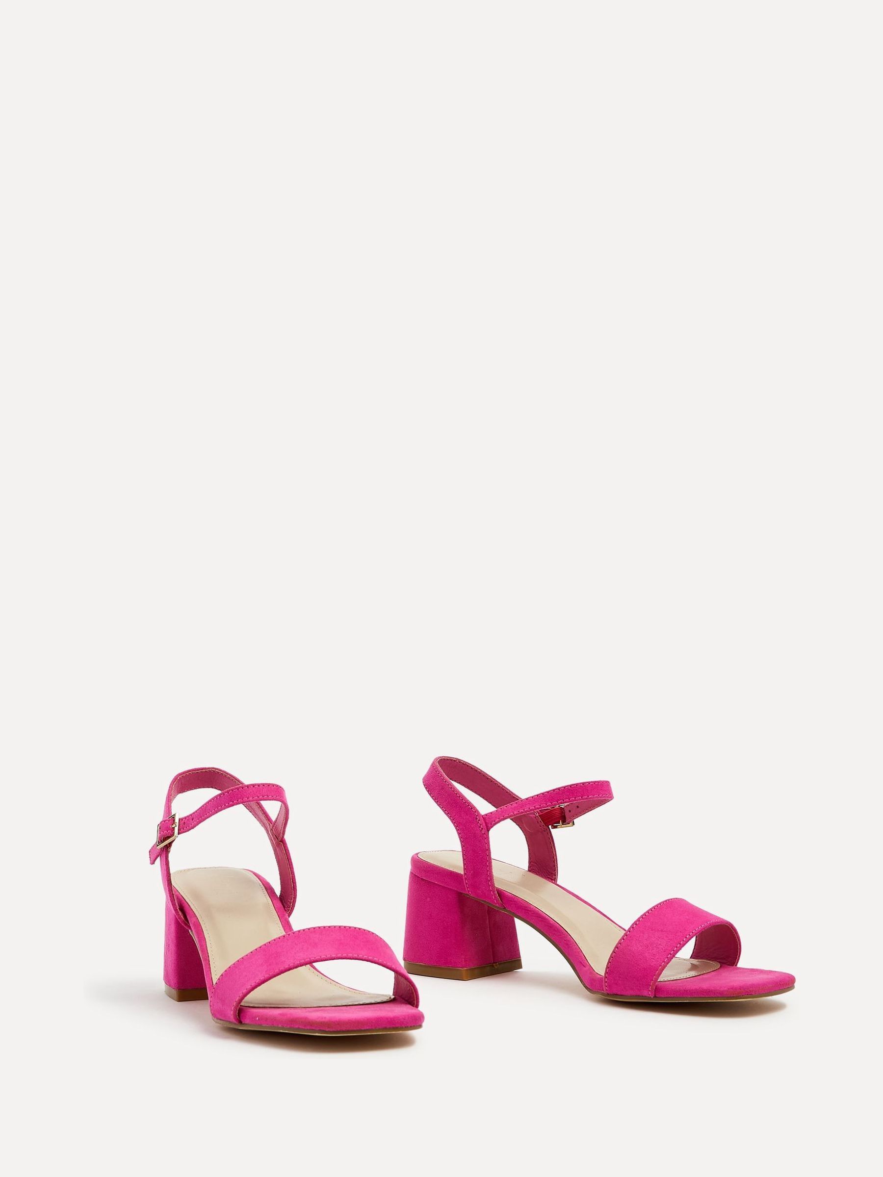 Buy Linzi Pink Darcie Low Chunky Block Heeled Sandals from