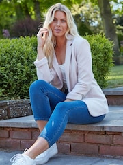Roman Blue Cropped Denim Jeggings - Image 1 of 4