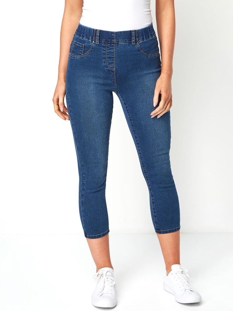 Roman Blue Cropped Denim Jeggings - Image 2 of 4