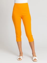 Roman Dark Orange Cropped Stretch Capri Trousers - Image 1 of 4