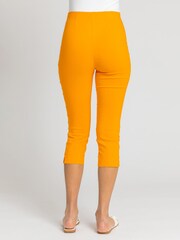 Roman Dark Orange Cropped Stretch Capri Trousers - Image 2 of 4