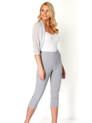 Roman Grey Ruched Hem Chiffon Jacket - Image 2 of 4