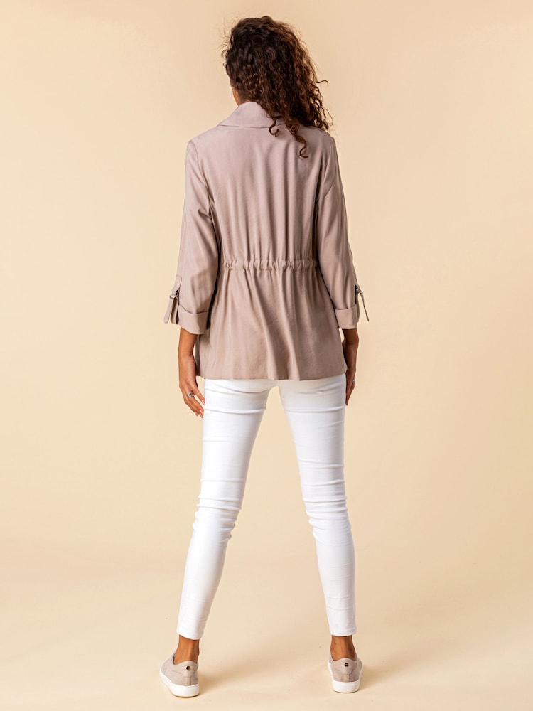 Braun - Roman Lange Jacke mit Bindegürtel - Bild 2 von 4 Braun - Roman Lange Jacke mit Bindegürtel - Bild 2 von 4