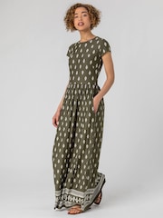 Roman Green Paisley Border Print Maxi Dress - Image 1 of 4