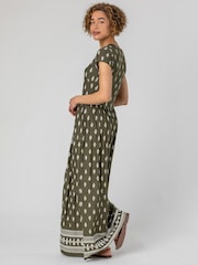 Roman Green Paisley Border Print Maxi Dress - Image 2 of 4
