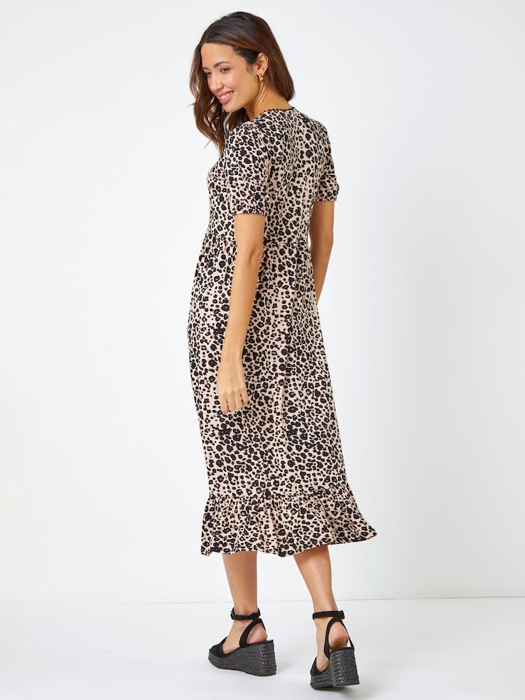 Vestido midi de encaje con estampado animal de Roman - Imagen 2 de 5 Vestido midi de encaje con estampado animal de Roman - Imagen 2 de 5