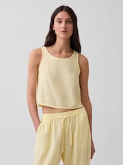 Gap Yellow Gauze Racer Shell Vest - Image 1 of 4