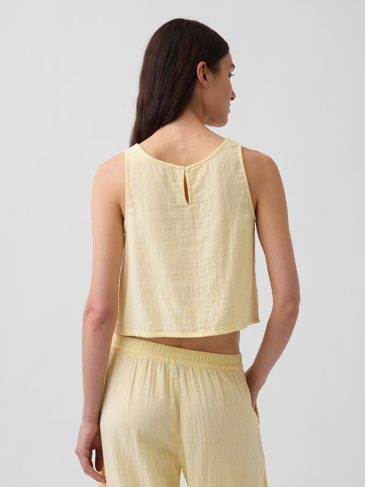 Gap Yellow Gauze Racer Shell Vest - Image 2 of 4