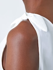 Roman White Tie Detail Strap Cami Top - Image 5 of 5