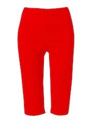 Roman Red Knee Length Stretch Shorts - Image 4 of 4