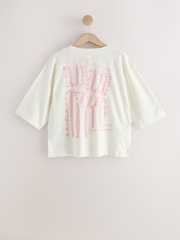 Pink/Cream Graphic Short Sleeve Pyjamas - Image 2 of 3