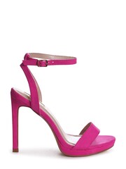 Linzi Pink Higher Love Open Back Barely There Stiletto Sandals - Image 3 of 5