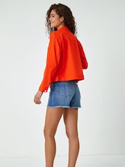 Roman Orange Stretch Denim Jacket - Image 3 of 5