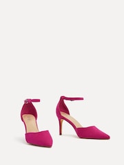 Linzi Pink Maci Stiletto Court Heels With Ankle Strap - Image 3 of 5