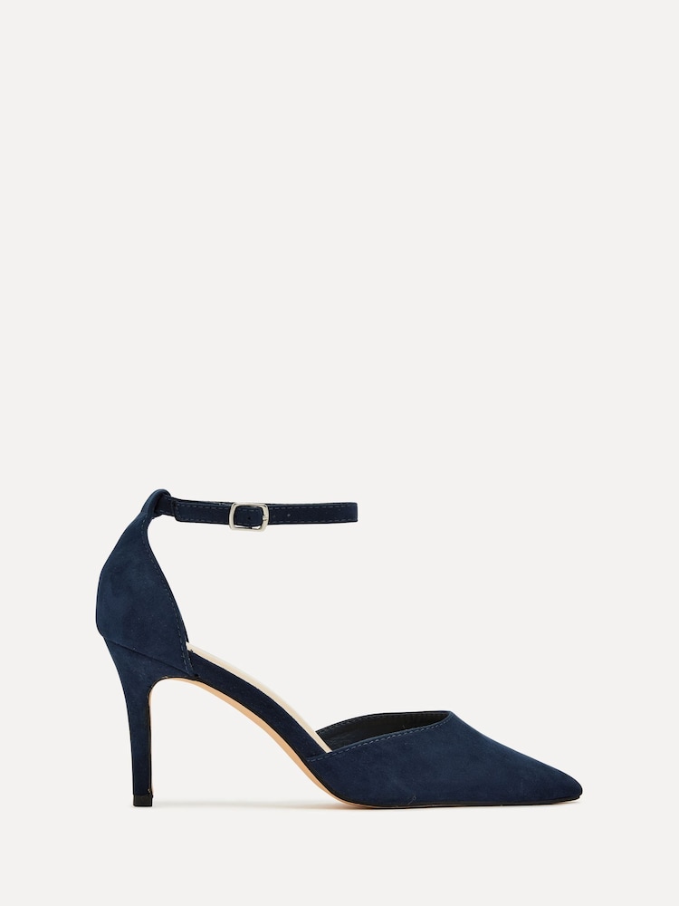 Linzi Blue Maci Stiletto Court Heels With Ankle Strap - Image 3 of 6