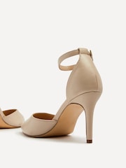 Linzi Cream Maci Stiletto Court Heels With Ankle Strap - Image 4 of 5