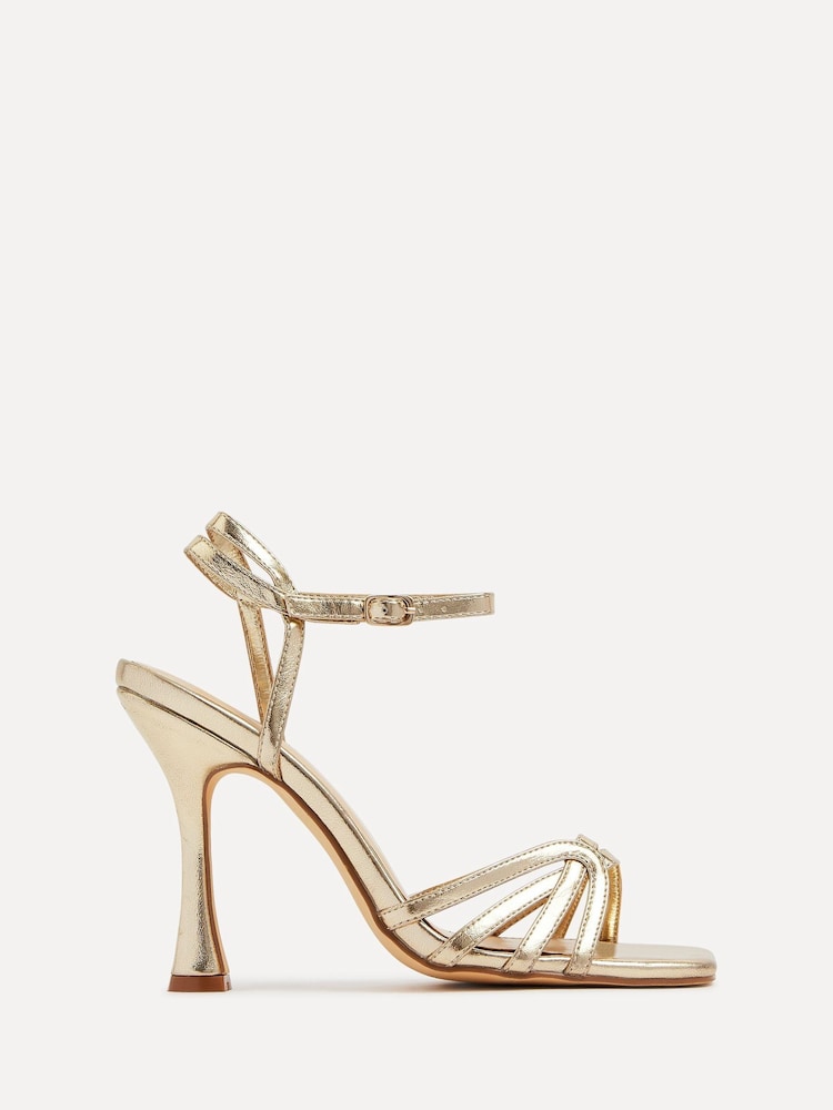 Linzi Gold Serena Cut Out Stiletto Heeled Sandals - Image 2 of 5