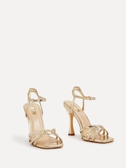 Linzi Gold Serena Cut Out Stiletto Heeled Sandals - Image 3 of 5
