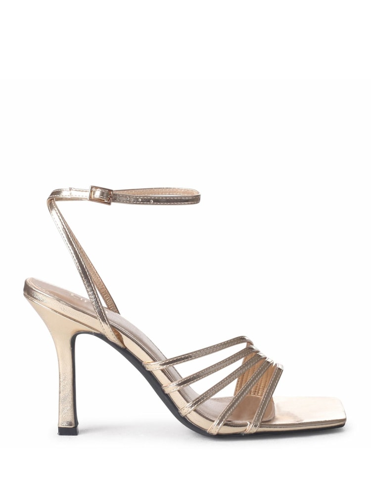 Linzi Gold Phoebe Open Toe Strappy Stiletto Heeled Sandals - Image 2 of 4 Linzi Gold Phoebe Open Toe Strappy Stiletto Heeled Sandals - Image 2 of 4
