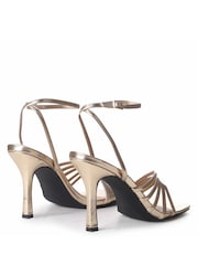 Linzi Gold Phoebe Open Toe Strappy Stiletto Heeled Sandals - Image 4 of 4