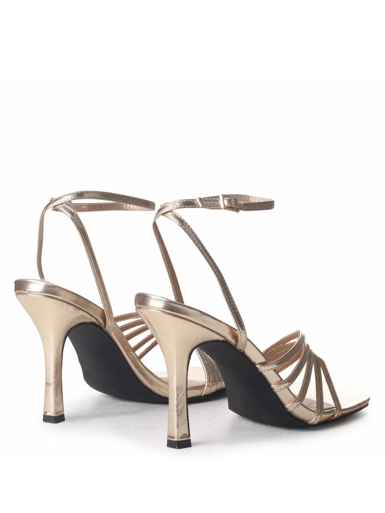 Linzi Gold Phoebe Open Toe Strappy Stiletto Heeled Sandals - Image 4 of 4 Linzi Gold Phoebe Open Toe Strappy Stiletto Heeled Sandals - Image 4 of 4
