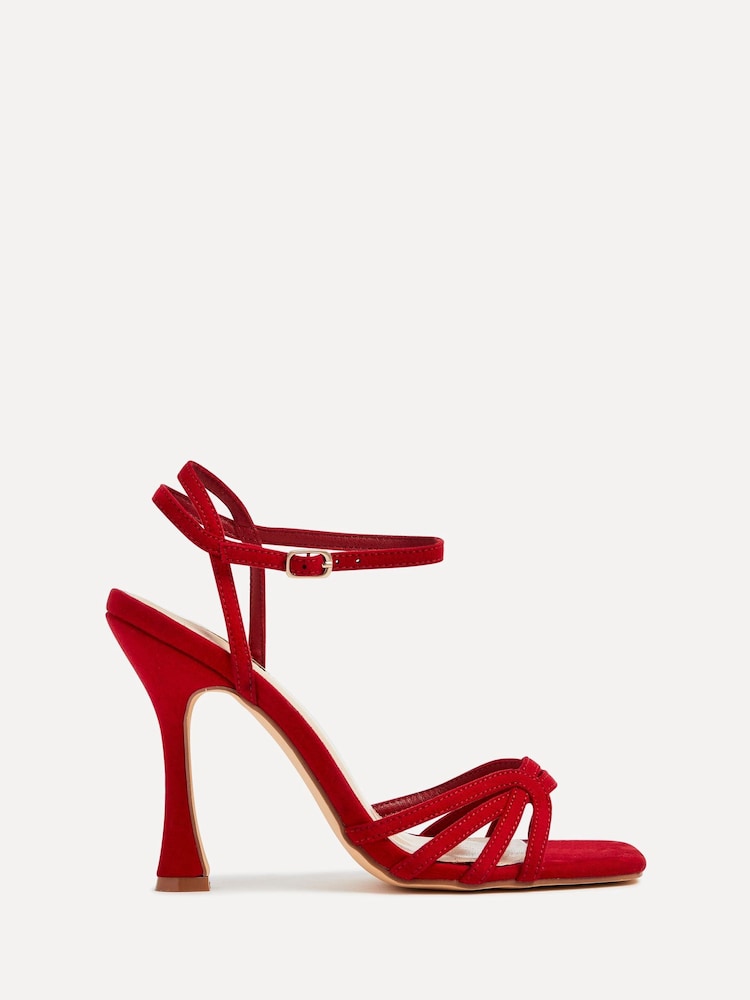 Linzi Red Serena Cut Out Stiletto Heeled Sandals - Image 2 of 5