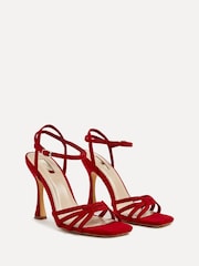 Linzi Red Serena Cut Out Stiletto Heeled Sandals - Image 3 of 5