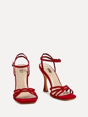 Linzi Red Serena Cut Out Stiletto Heeled Sandals - Image 4 of 5