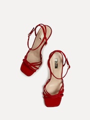 Linzi Red Serena Cut Out Stiletto Heeled Sandals - Image 5 of 5