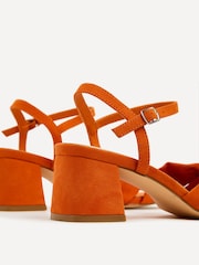 Linzi Orange Charlotte Block Heeled Sandals With Bow Front Detail - Image 5 of 5