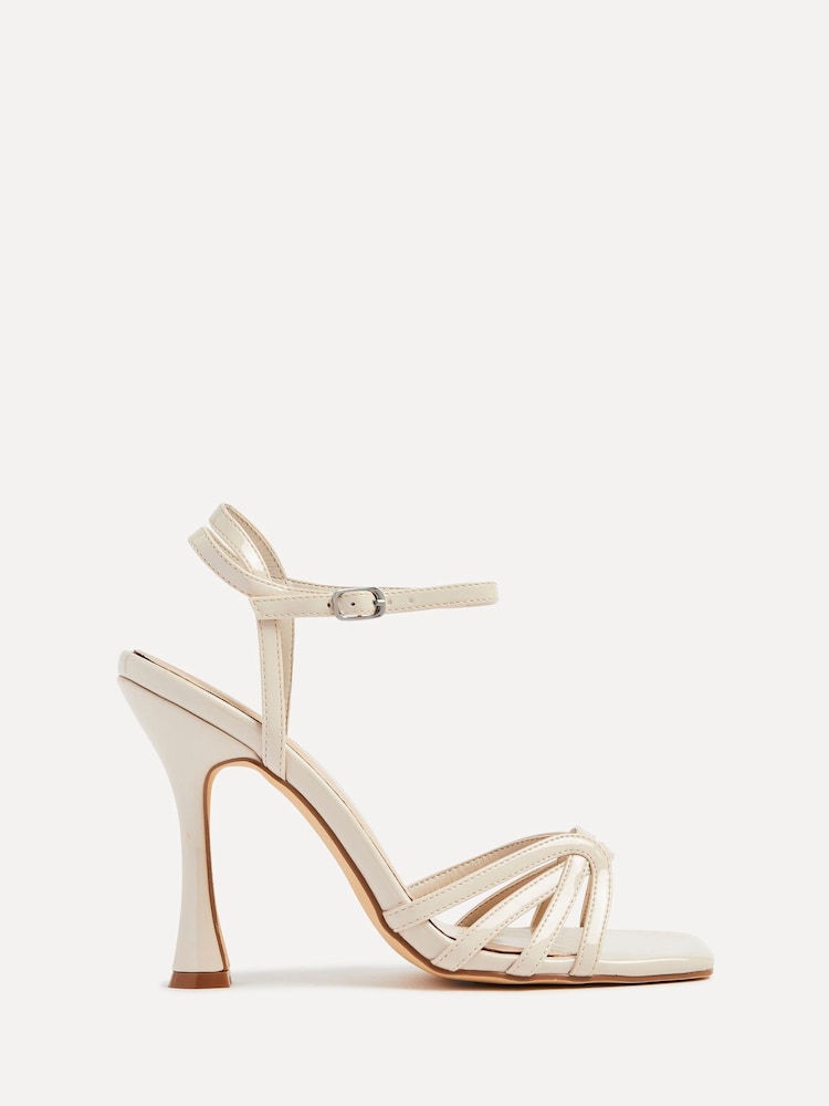 Linzi Cream Serena Cut Out Stiletto Heeled Sandals - Image 2 of 5