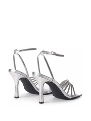 Linzi Silver Phoebe Open Toe Strappy Stiletto Heeled Sandals - Image 4 of 4