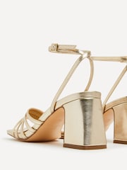 Linzi Gold Aronia Strappy Heeled Sandals With Block Heel - Image 4 of 5