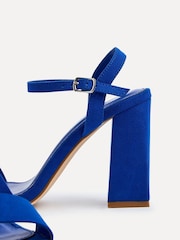 Linzi Blue Beverley Square Toe Block Heeled Sandals - Image 5 of 5
