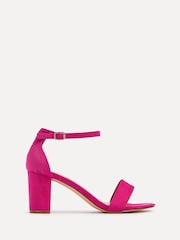Linzi Pink Franki Open Toe Block Heels - Image 2 of 5