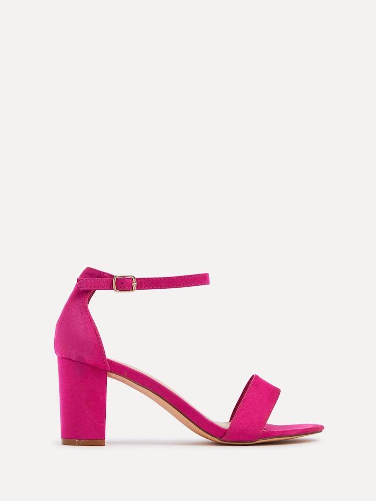 Linzi Pink Franki Open Toe Block Heels - Image 2 of 5