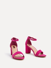 Linzi Pink Franki Open Toe Block Heels - Image 3 of 5