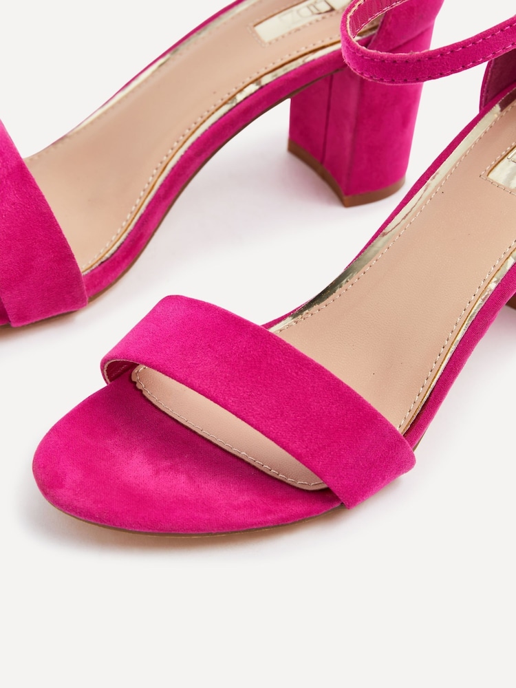 Linzi Pink Franki Open Toe Block Heels - Image 5 of 5