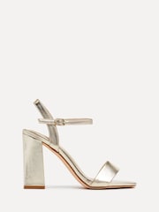 Linzi Gold Beverley Square Toe Block Heeled Sandals - Image 2 of 5