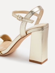 Linzi Gold Beverley Square Toe Block Heeled Sandals - Image 4 of 5