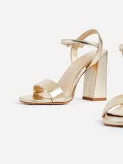 Linzi Gold Beverley Square Toe Block Heeled Sandals - Image 5 of 5