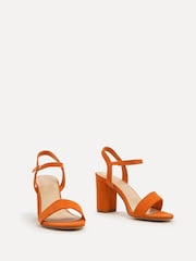 Linzi Orange Skyline Open Back Barely There Block Heeled Sandals - Image 3 of 5