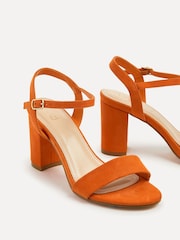Linzi Orange Skyline Open Back Barely There Block Heeled Sandals - Image 4 of 5