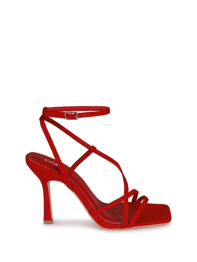 Linzi Red Havana Strappy Stiletto High Heels - Image 2 of 4 Linzi Red Havana Strappy Stiletto High Heels - Image 2 of 4