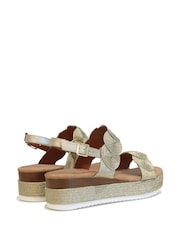 Linzi Gold Athena Rope Detail Wedge Sandals - Image 4 of 4