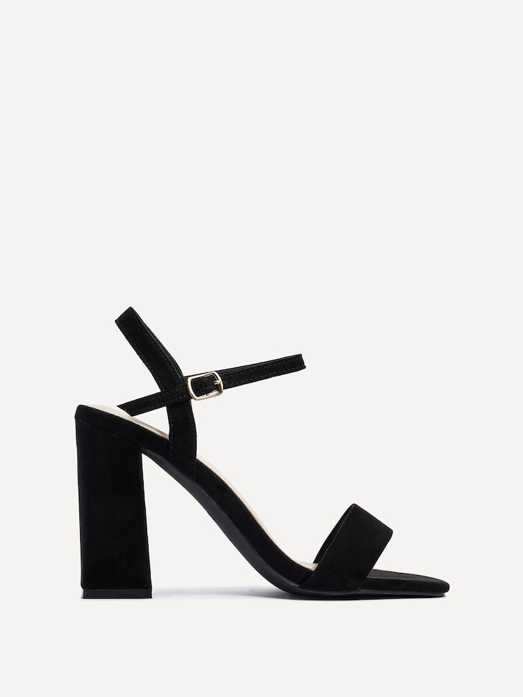 Linzi Black Beverley Square Toe Block Heeled Sandals - Image 2 of 5