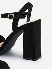Linzi Black Beverley Square Toe Block Heeled Sandals - Image 5 of 5