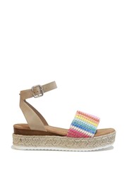 Linzi Brown Fernley Wedge Two Part Espadrilles Inspired Flatform - Image 2 of 4