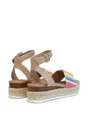 Linzi Brown Fernley Wedge Two Part Espadrilles Inspired Flatform - Image 4 of 4