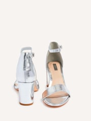 Linzi Silver Franki Open Toe Block Heels - Image 5 of 6
